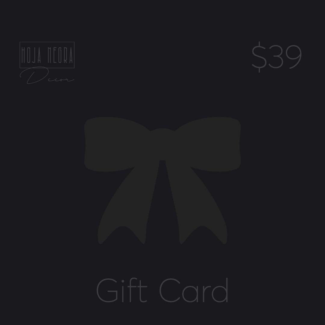 Gift Card HOJA NEGRA DECOR